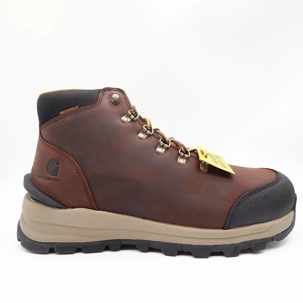 Carhartt Gilmore Work Boots Mens 12 M Brown Leather Alloy Toe Waterproof NWT